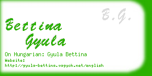 bettina gyula business card